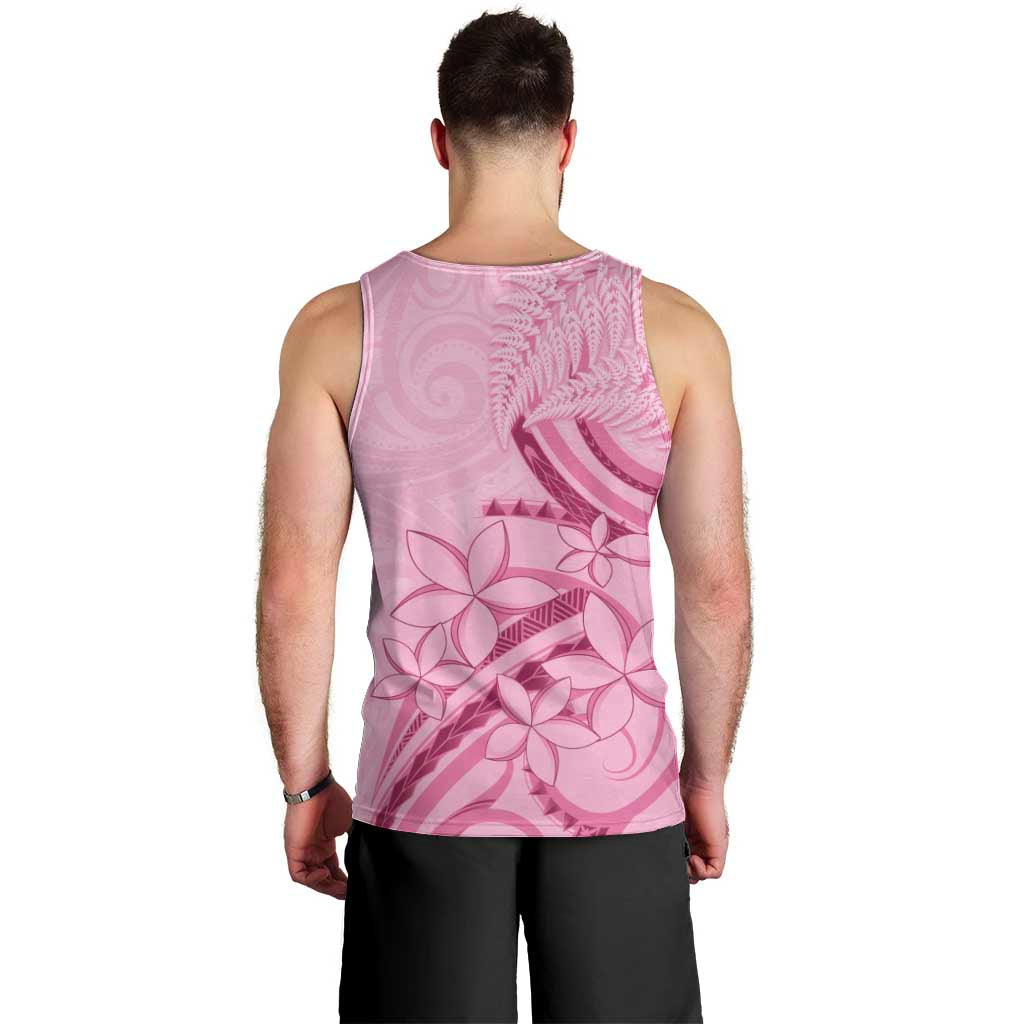 Aotearoa Maori Men Tank Top Pink Fern Ribbons - Aussie Hoodie