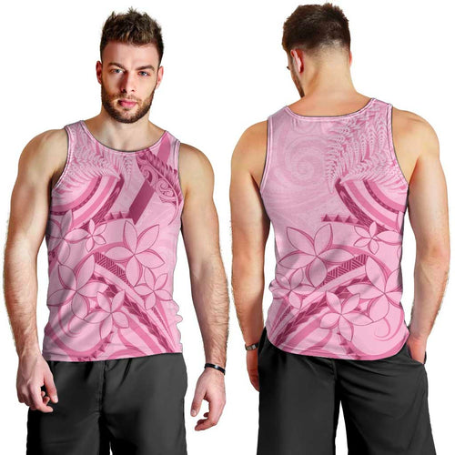 Aotearoa Maori Men Tank Top Pink Fern Ribbons - Aussie Hoodie