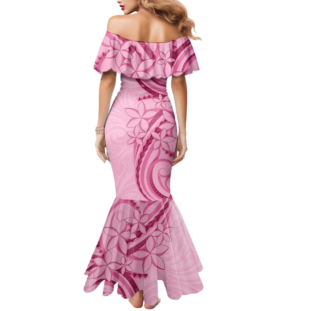 Aotearoa Maori Mermaid Dress Pink Fern Ribbons - Aussie Hoodie