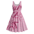 Aotearoa Maori Midi Dress Pink Fern Ribbons - Aussie Hoodie