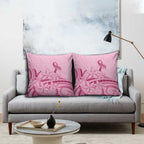 Aotearoa Maori Pillow Cover Pink Fern Ribbons - Aussie Hoodie