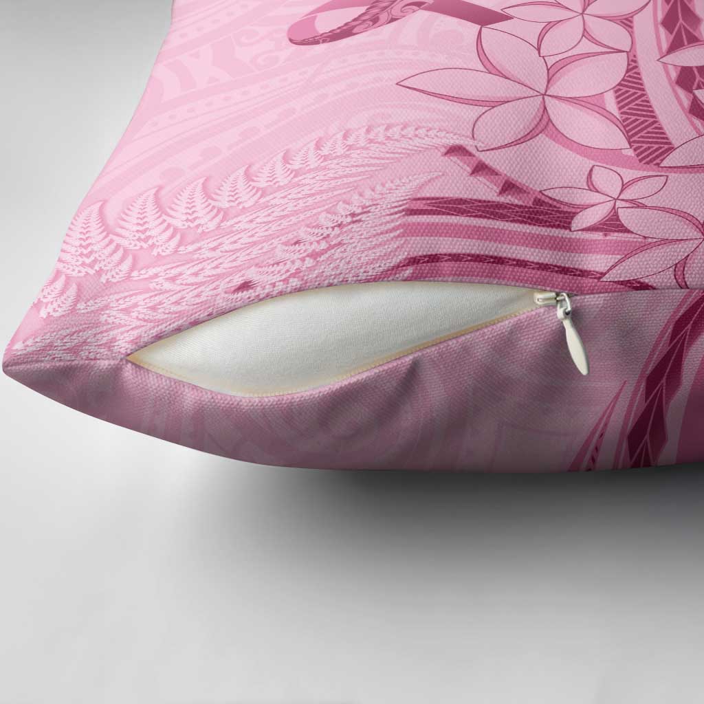 Aotearoa Maori Pillow Cover Pink Fern Ribbons - Aussie Hoodie