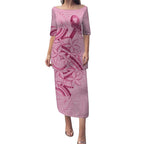Aotearoa Maori Puletasi Pink Fern Ribbons - Aussie Hoodie