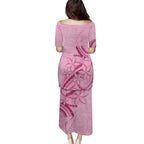 Aotearoa Maori Puletasi Pink Fern Ribbons - Aussie Hoodie