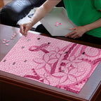 Aotearoa Maori Puzzle Pink Fern Ribbons - Aussie Hoodie