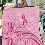 Aotearoa Maori Quilt Pink Fern Ribbons - Aussie Hoodie