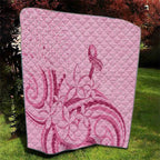 Aotearoa Maori Quilt Pink Fern Ribbons - Aussie Hoodie