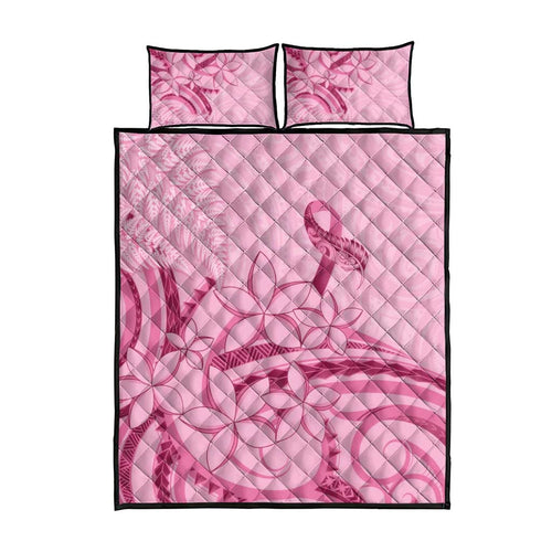 Aotearoa Maori Quilt Bed Set Pink Fern Ribbons - Aussie Hoodie