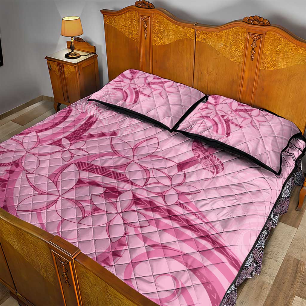 Aotearoa Maori Quilt Bed Set Pink Fern Ribbons - Aussie Hoodie