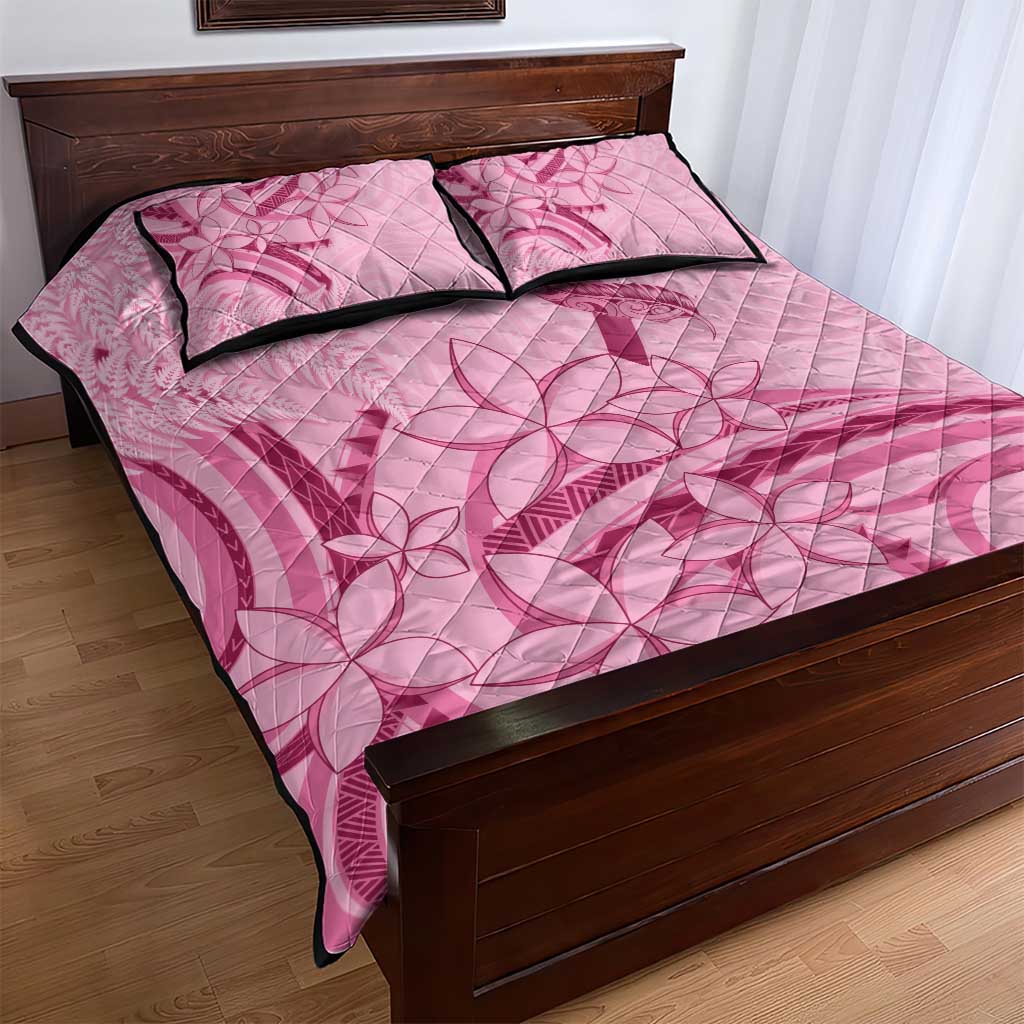 Aotearoa Maori Quilt Bed Set Pink Fern Ribbons - Aussie Hoodie