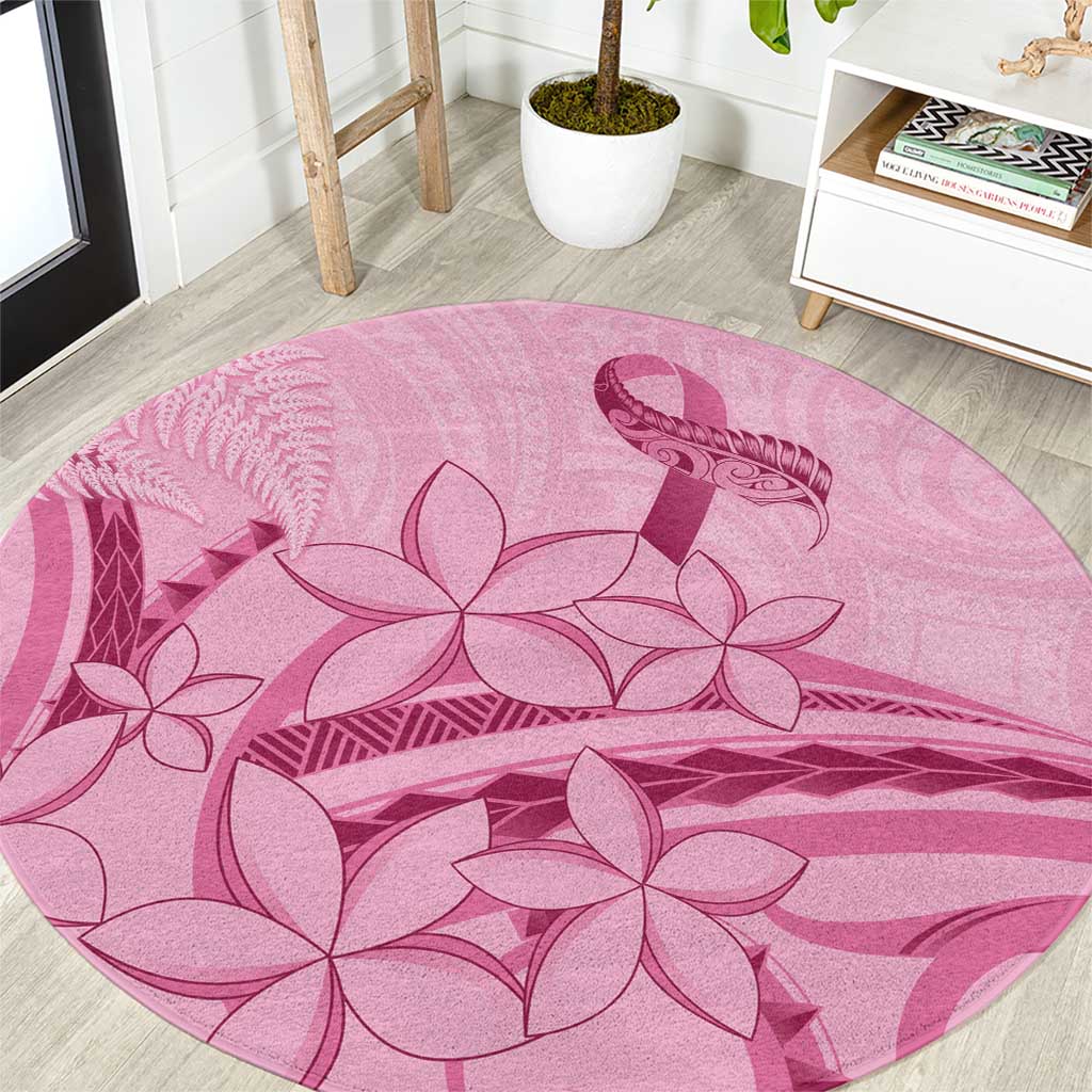 Aotearoa Maori Round Carpet Pink Fern Ribbons - Aussie Hoodie