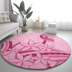 Aotearoa Maori Round Carpet Pink Fern Ribbons - Aussie Hoodie