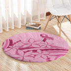 Aotearoa Maori Round Carpet Pink Fern Ribbons - Aussie Hoodie