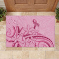 Aotearoa Maori Rubber Doormat Pink Fern Ribbons - Aussie Hoodie