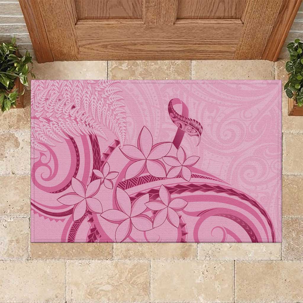 Aotearoa Maori Rubber Doormat Pink Fern Ribbons - Aussie Hoodie