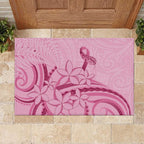 Aotearoa Maori Rubber Doormat Pink Fern Ribbons - Aussie Hoodie