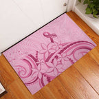 Aotearoa Maori Rubber Doormat Pink Fern Ribbons - Aussie Hoodie