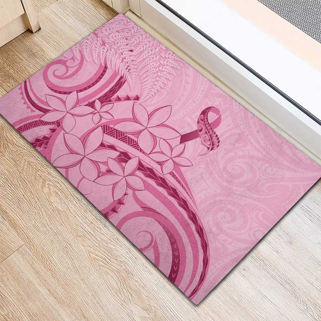 Aotearoa Maori Rubber Doormat Pink Fern Ribbons - Aussie Hoodie