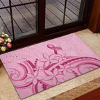 Aotearoa Maori Rubber Doormat Pink Fern Ribbons - Aussie Hoodie