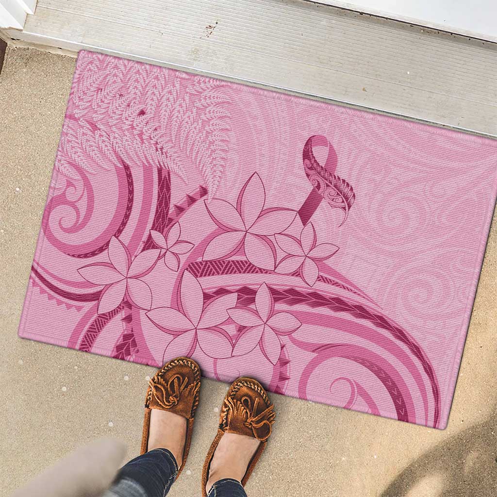 Aotearoa Maori Rubber Doormat Pink Fern Ribbons - Aussie Hoodie