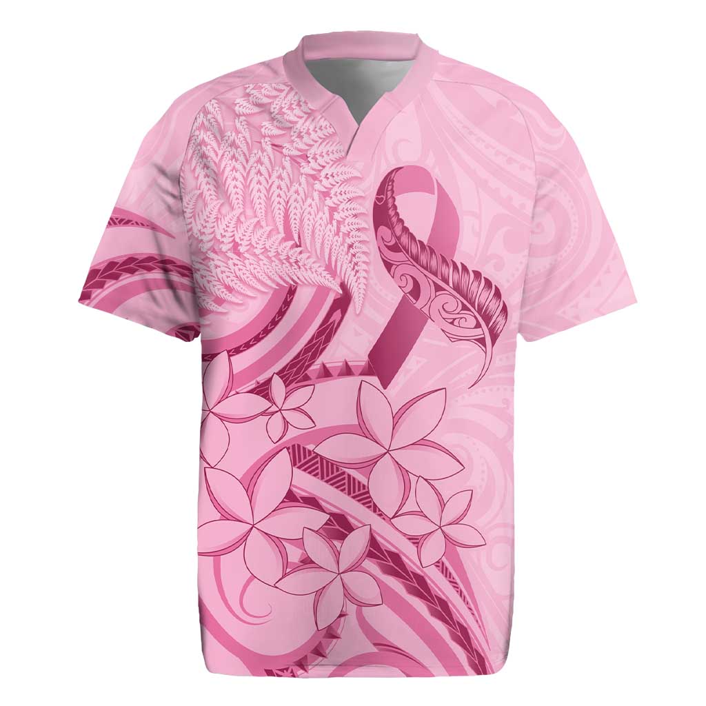 Aotearoa Maori Rugby Jersey Pink Fern Ribbons - Aussie Hoodie