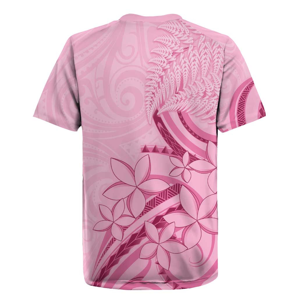 Aotearoa Maori Rugby Jersey Pink Fern Ribbons - Aussie Hoodie