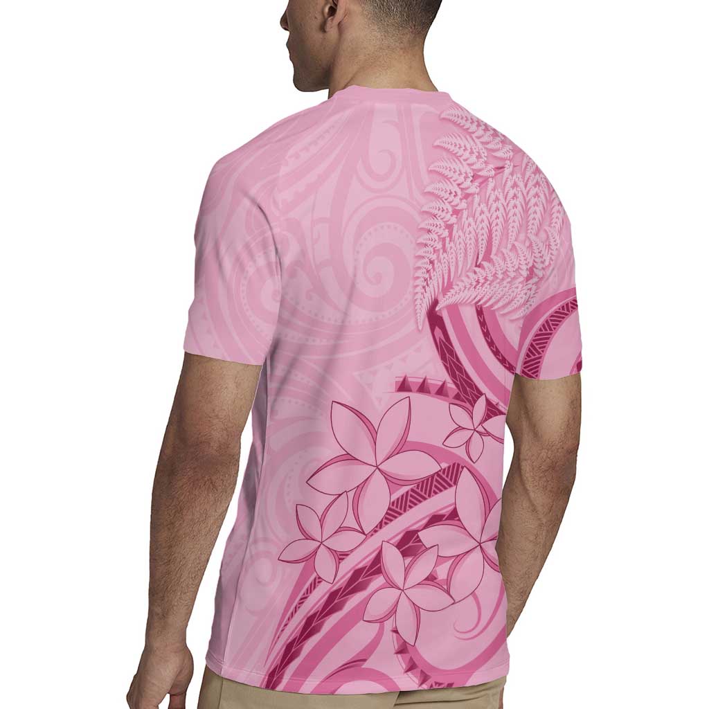 Aotearoa Maori Rugby Jersey Pink Fern Ribbons - Aussie Hoodie
