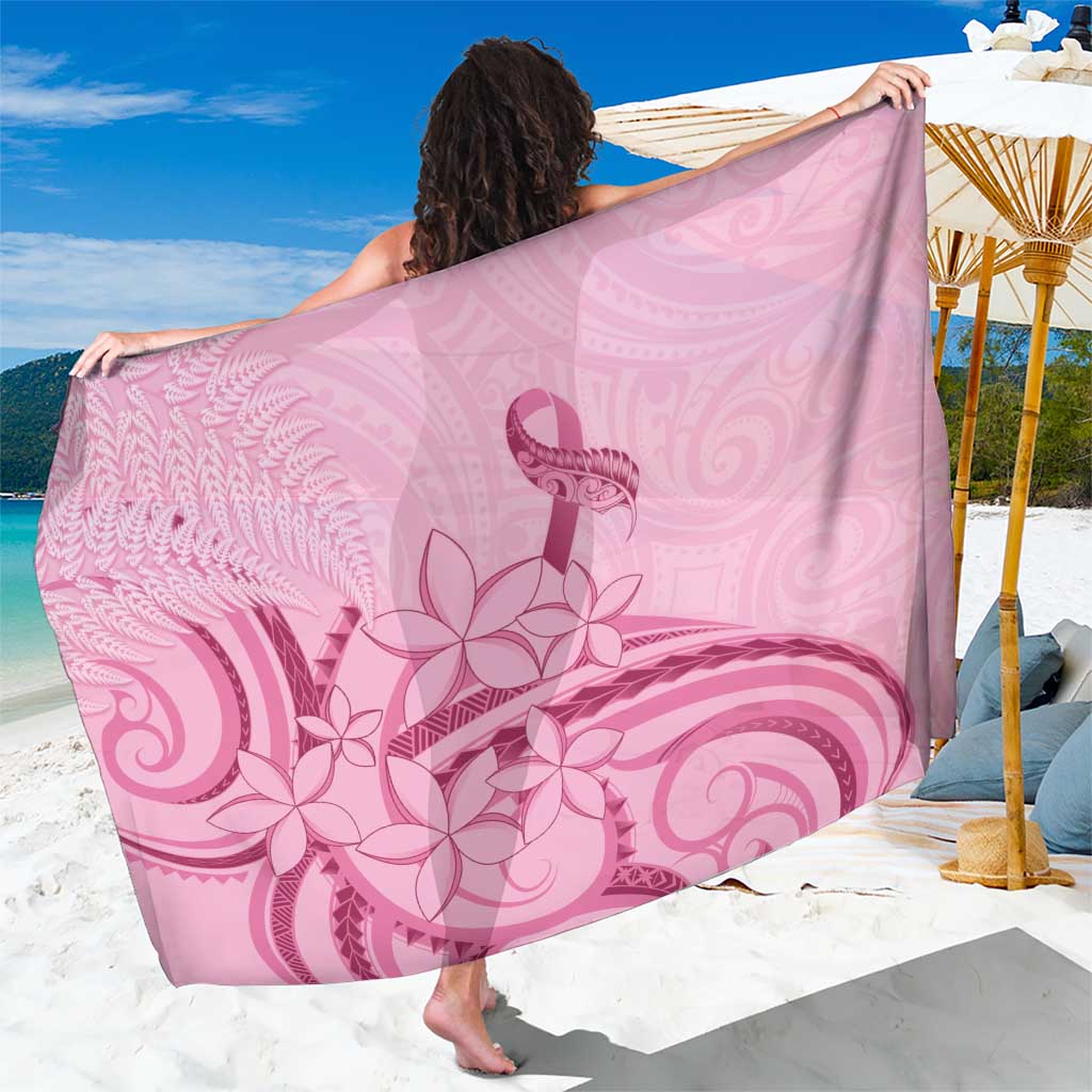 Aotearoa Maori Sarong Pink Fern Ribbons - Aussie Hoodie