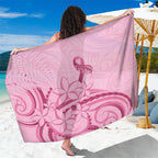 Aotearoa Maori Sarong Pink Fern Ribbons - Aussie Hoodie