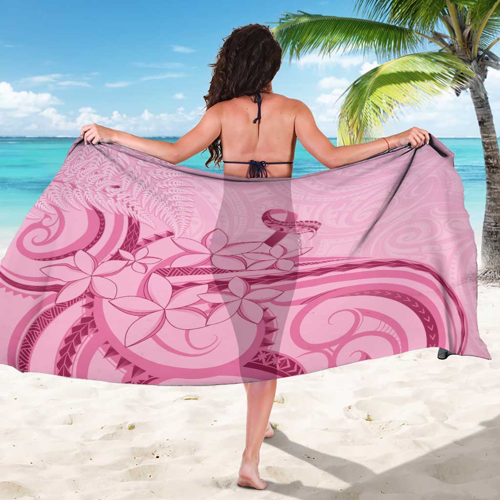 Aotearoa Maori Sarong Pink Fern Ribbons - Aussie Hoodie