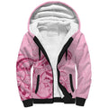 Aotearoa Maori Sherpa Hoodie Pink Fern Ribbons - Aussie Hoodie