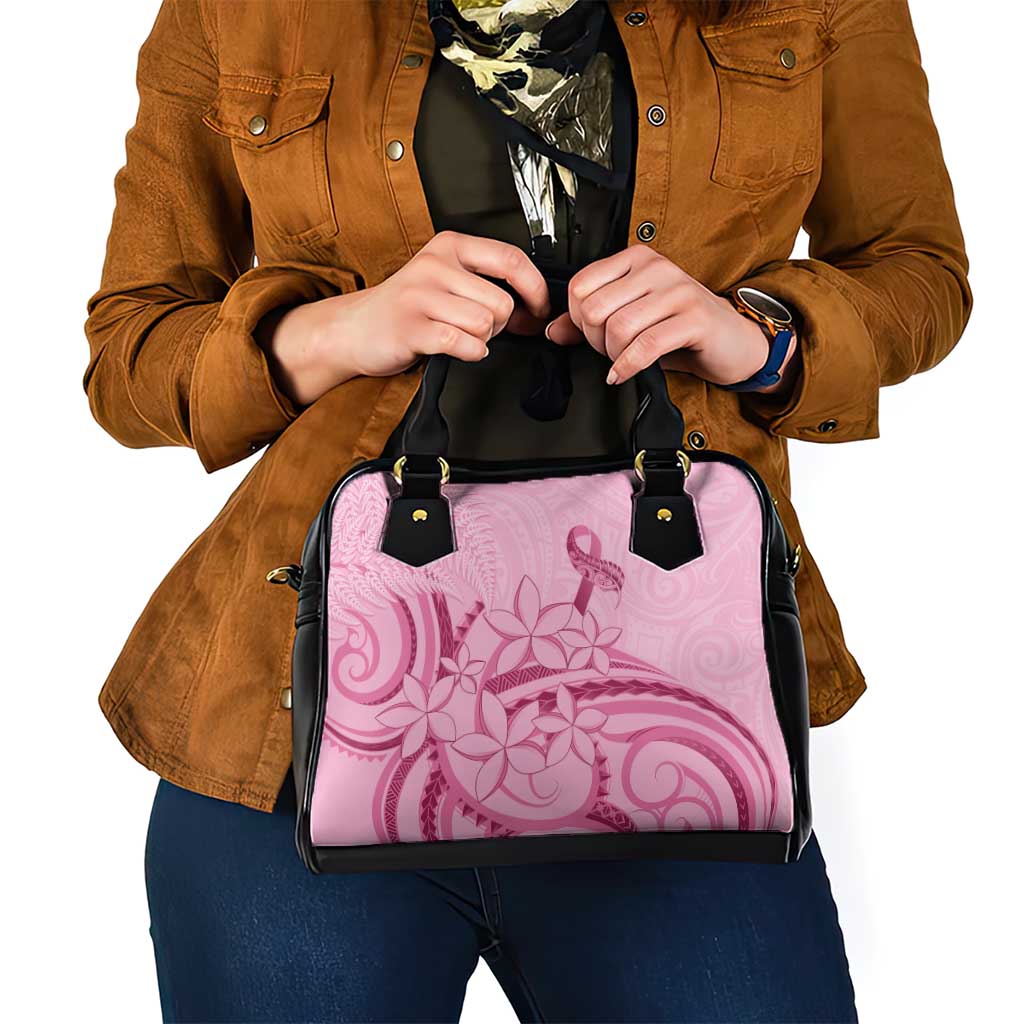 Aotearoa Maori Shoulder Handbag Pink Fern Ribbons - Aussie Hoodie