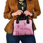 Aotearoa Maori Shoulder Handbag Pink Fern Ribbons - Aussie Hoodie