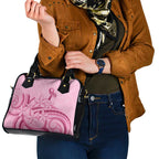 Aotearoa Maori Shoulder Handbag Pink Fern Ribbons - Aussie Hoodie