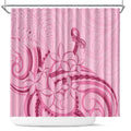 Aotearoa Maori Shower Curtain Pink Fern Ribbons - Aussie Hoodie