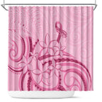 Aotearoa Maori Shower Curtain Pink Fern Ribbons - Aussie Hoodie
