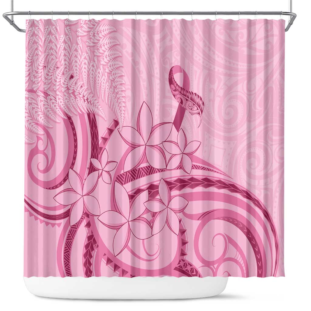 Aotearoa Maori Shower Curtain Pink Fern Ribbons - Aussie Hoodie