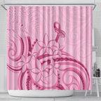 Aotearoa Maori Shower Curtain Pink Fern Ribbons - Aussie Hoodie