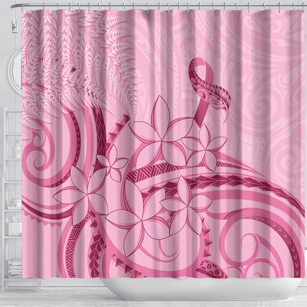 Aotearoa Maori Shower Curtain Pink Fern Ribbons - Aussie Hoodie