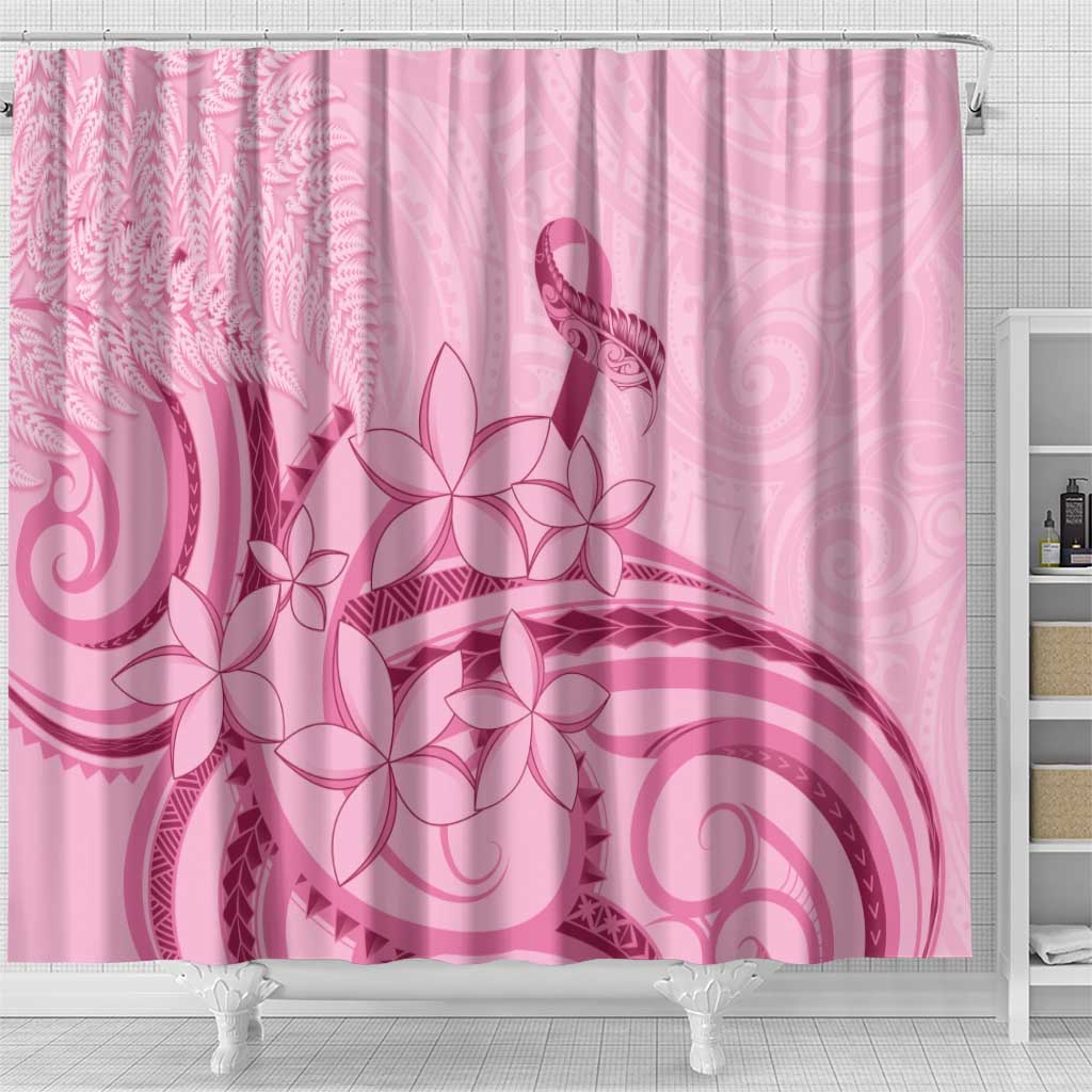 Aotearoa Maori Shower Curtain Pink Fern Ribbons - Aussie Hoodie
