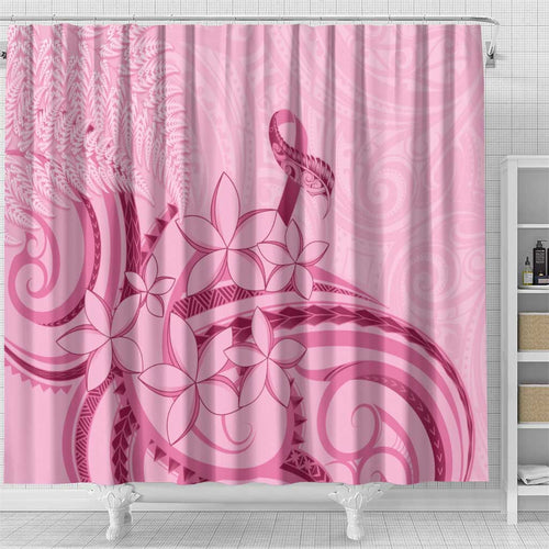 Aotearoa Maori Shower Curtain Pink Fern Ribbons - Aussie Hoodie