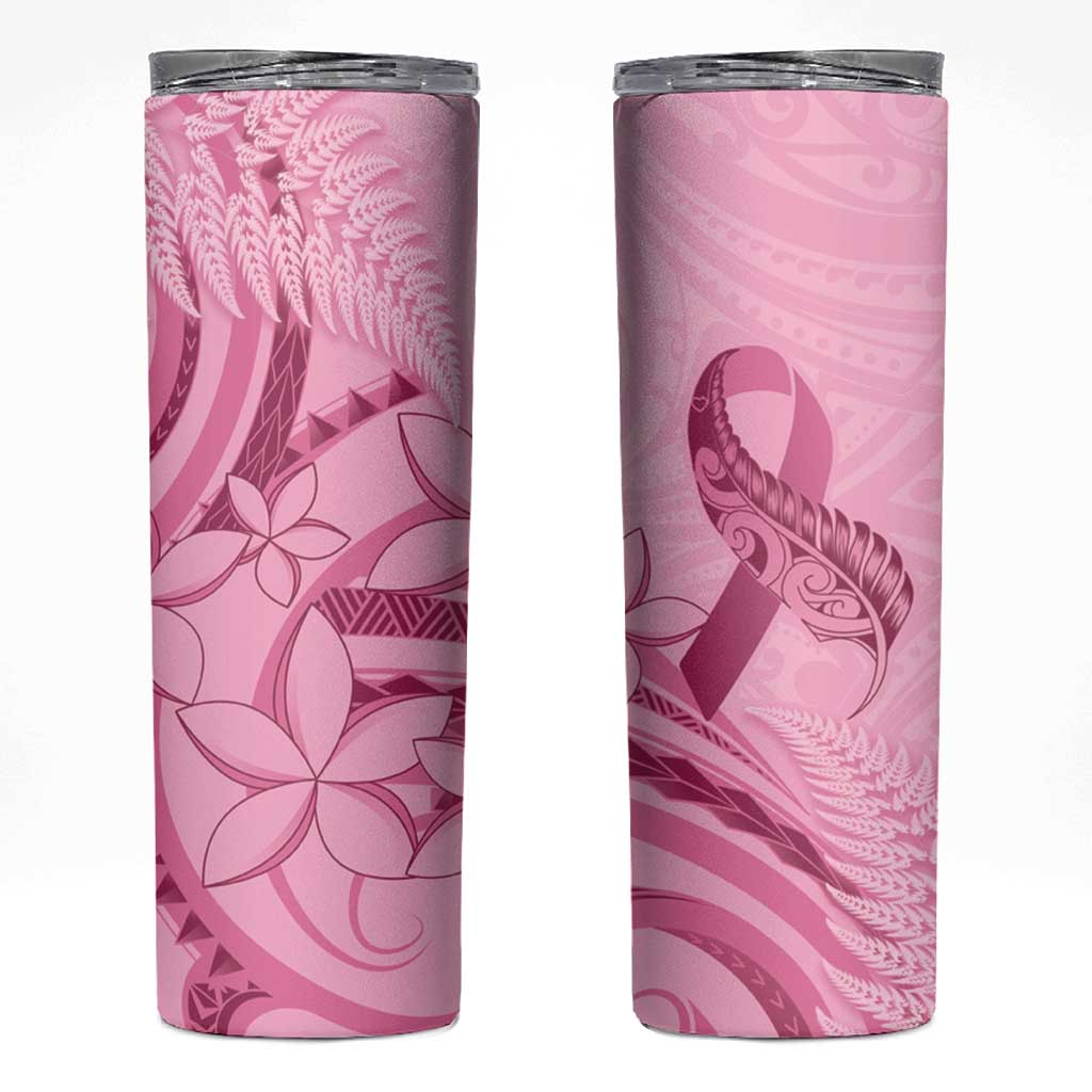 Aotearoa Maori Skinny Tumbler Pink Fern Ribbons - Aussie Hoodie
