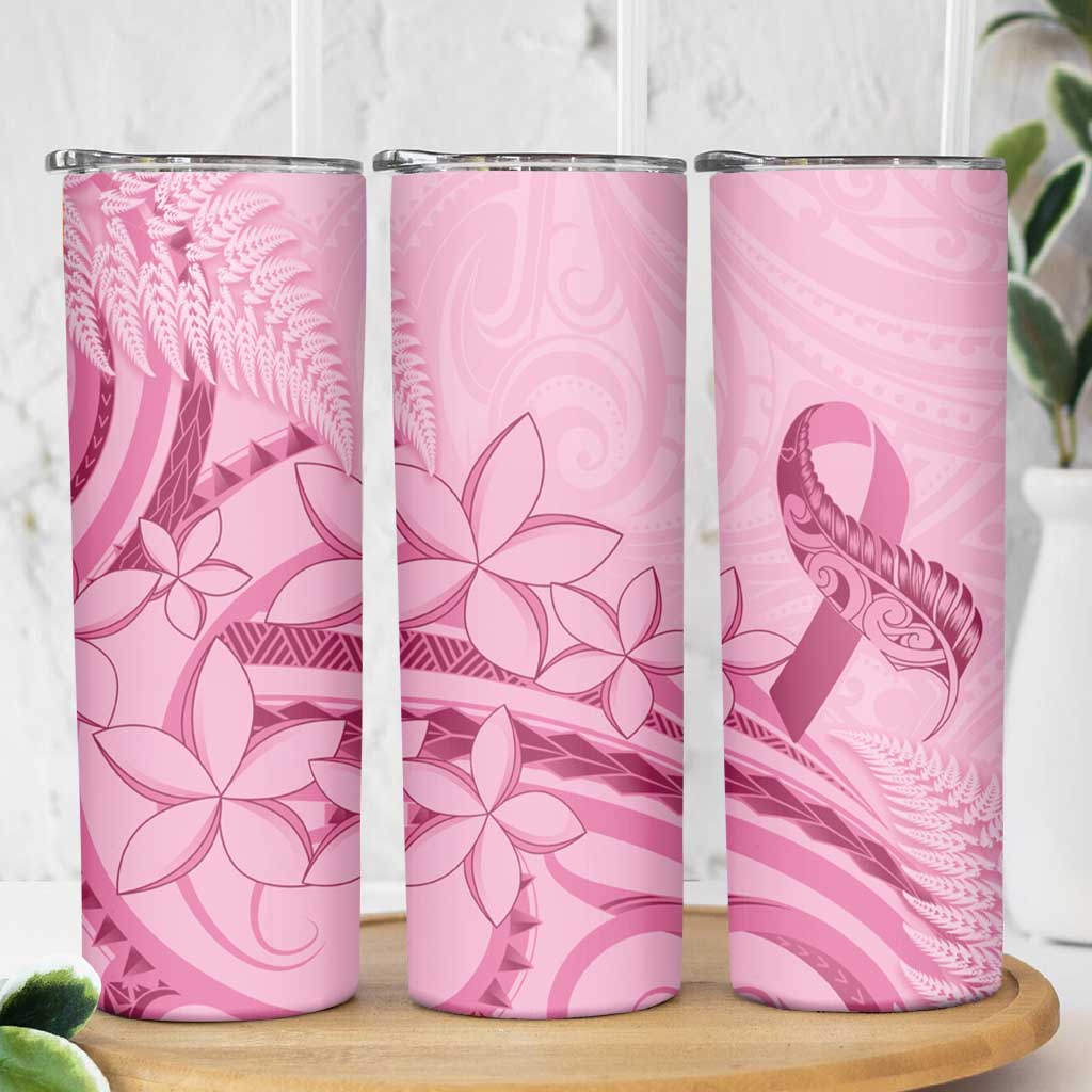 Aotearoa Maori Skinny Tumbler Pink Fern Ribbons - Aussie Hoodie