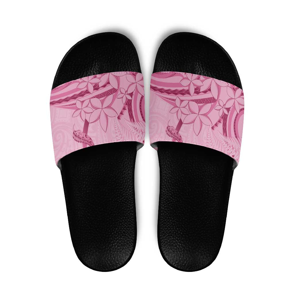 Aotearoa Maori Slide Sandals Pink Fern Ribbons - Aussie Hoodie