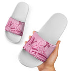 Aotearoa Maori Slide Sandals Pink Fern Ribbons - Aussie Hoodie