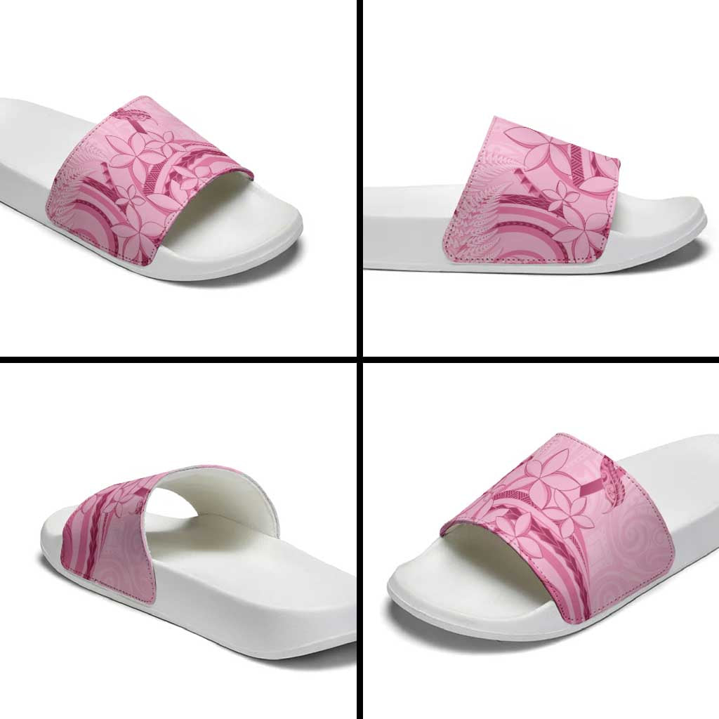 Aotearoa Maori Slide Sandals Pink Fern Ribbons - Aussie Hoodie
