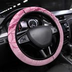 Aotearoa Maori Steering Wheel Cover Pink Fern Ribbons - Aussie Hoodie
