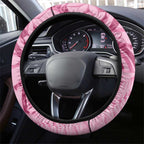 Aotearoa Maori Steering Wheel Cover Pink Fern Ribbons - Aussie Hoodie