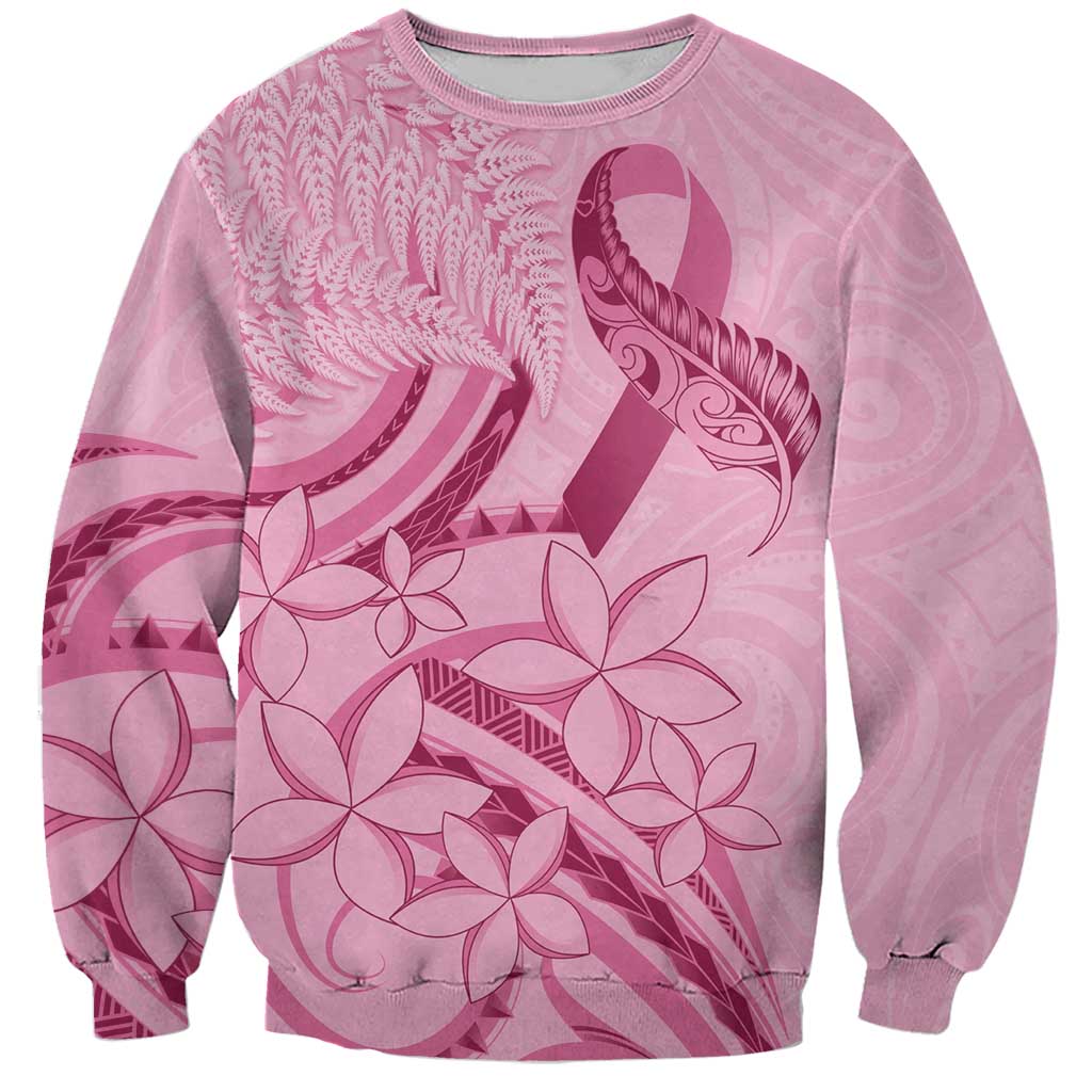 Aotearoa Maori Sweatshirt Pink Fern Ribbons - Aussie Hoodie