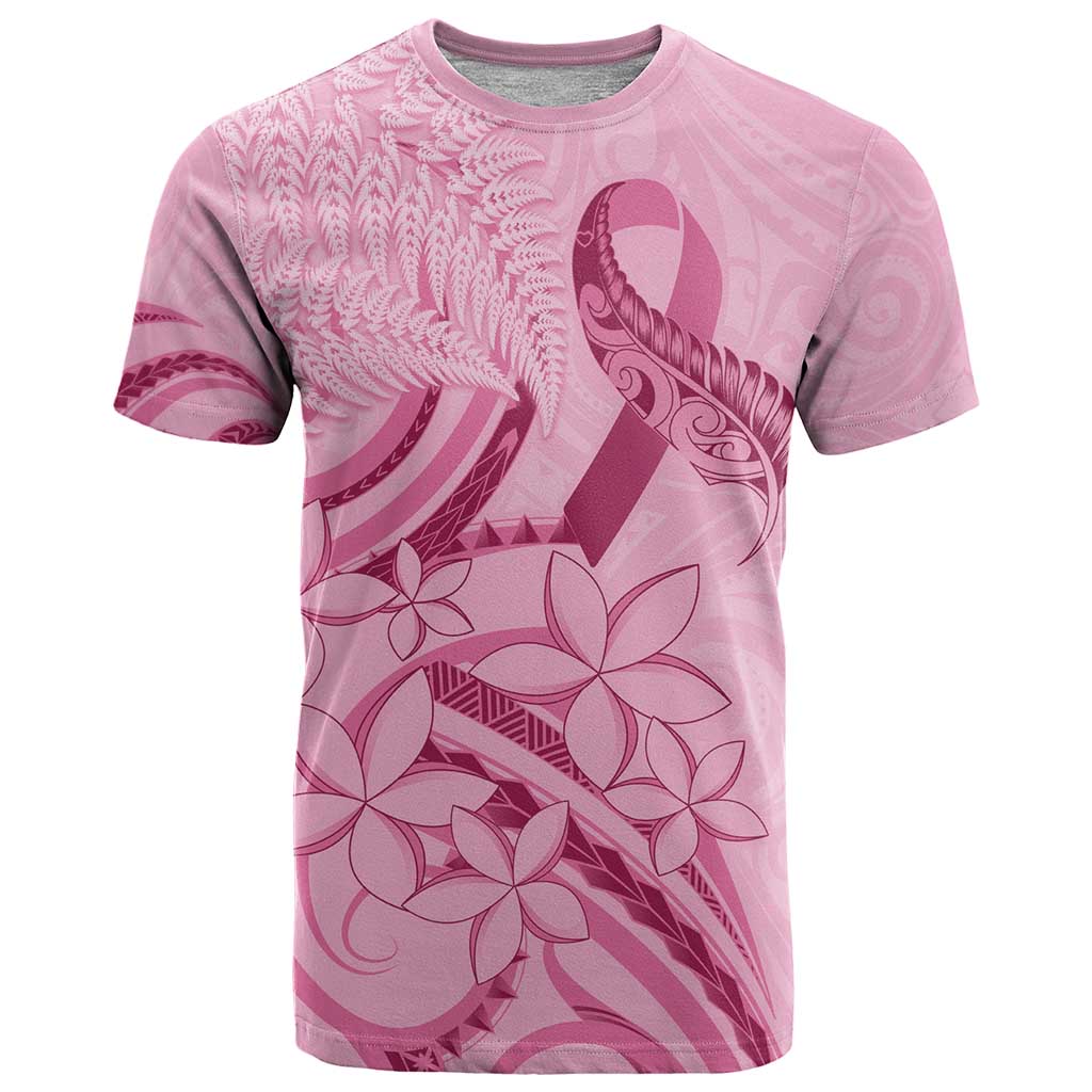 Aotearoa Maori T Shirt Pink Fern Ribbons - Aussie Hoodie
